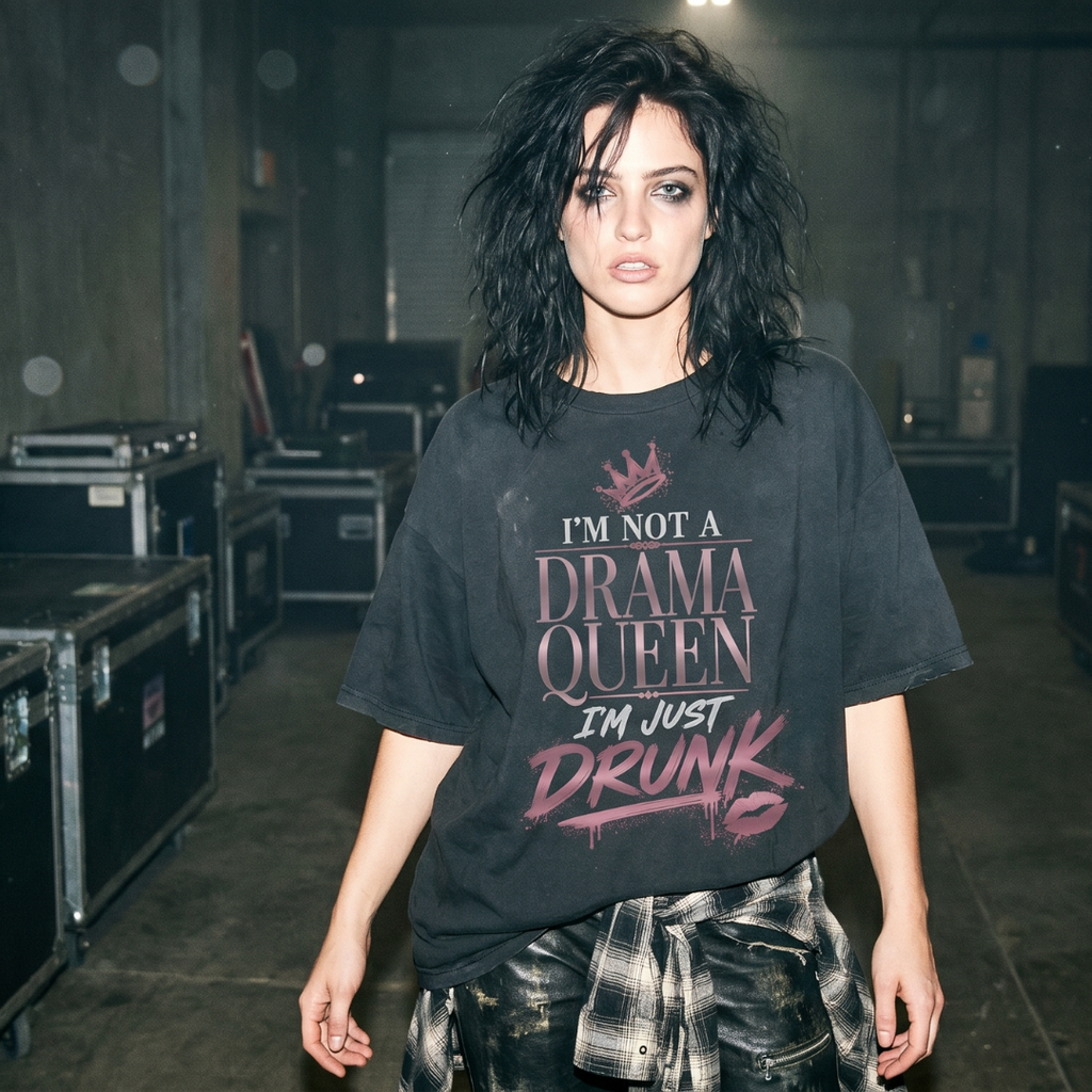 Drama Queen Graphic T-Shirt - Dark Grey