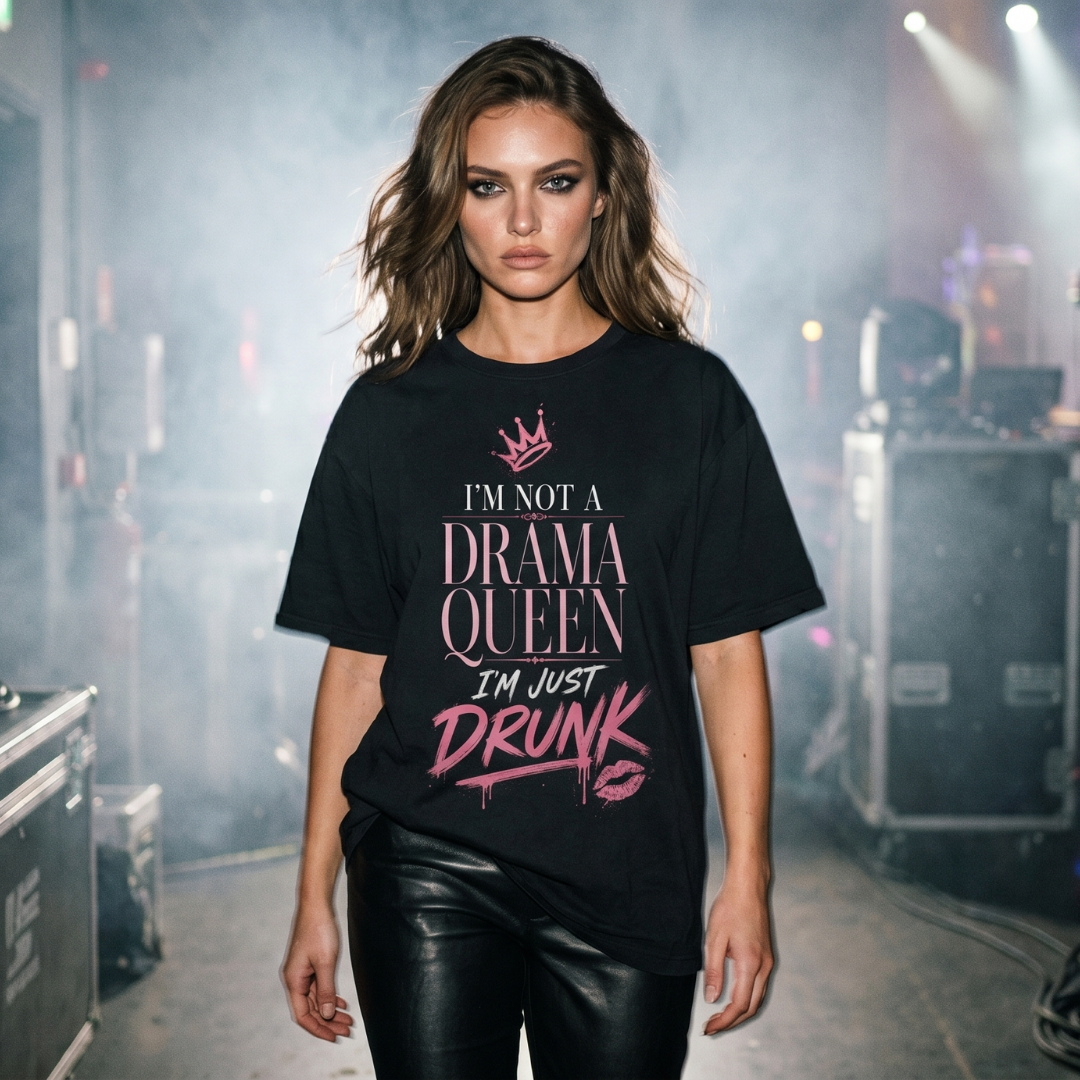 Drama Queen Graphic T-Shirt - Black