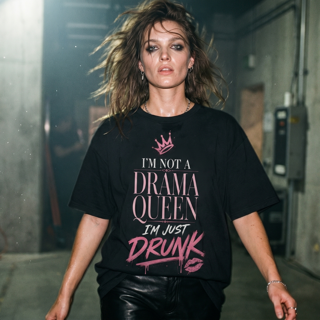 Drama Queen Graphic T-Shirt - Black