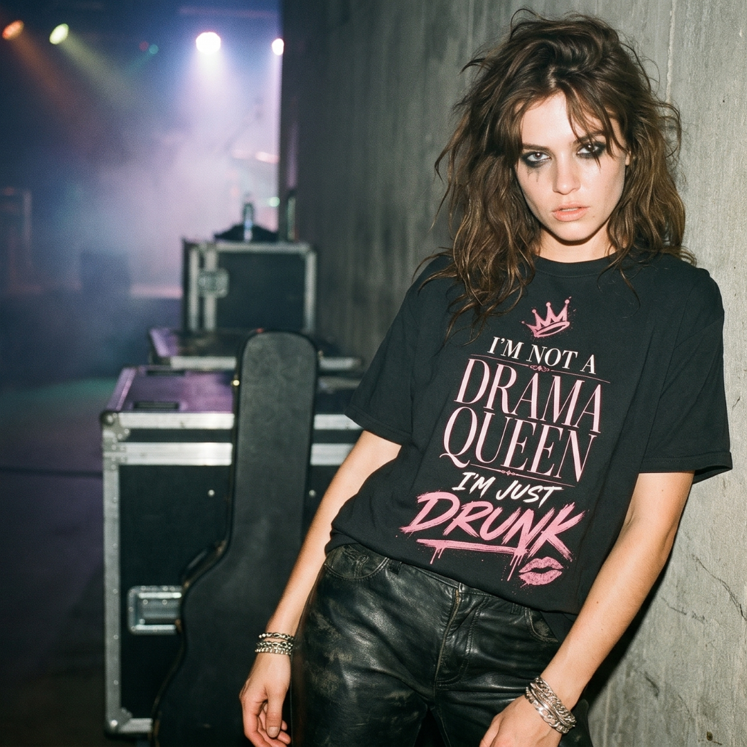 Drama Queen Graphic T-Shirt - Black
